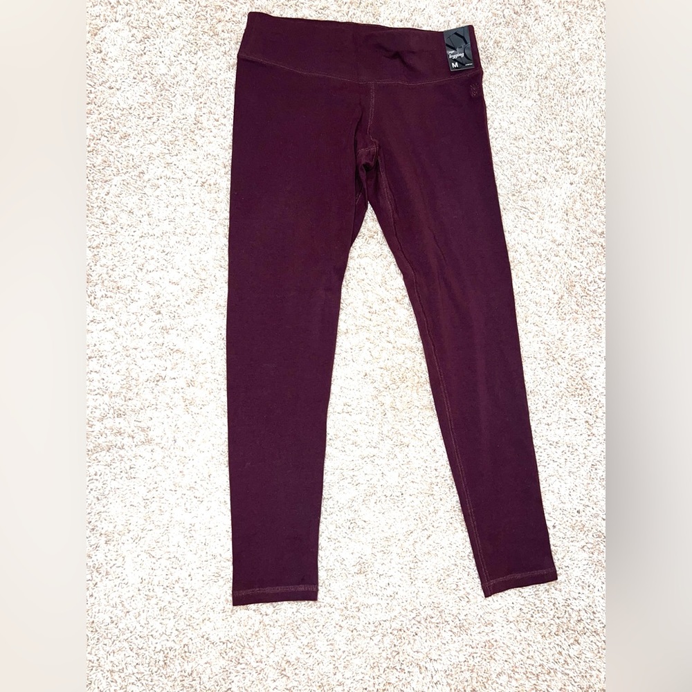 NY&Co Med. Burgandy Yoga Pants - Picture 2 of 5
